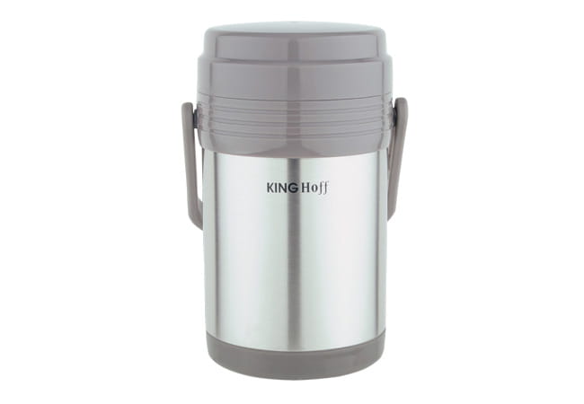 srebrny termos obiadowy